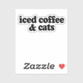 ijskoffie en -katten sticker (Vel)