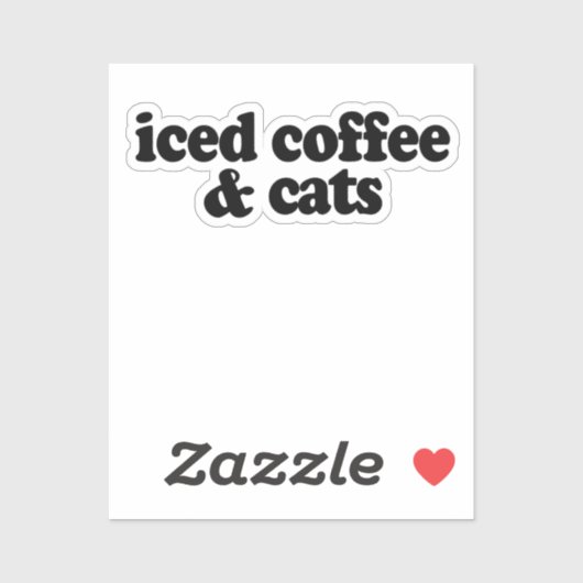 ijskoffie en -katten sticker (Vel)