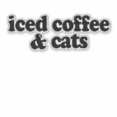 ijskoffie en -katten sticker (Voorkant)