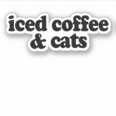 ijskoffie en -katten sticker (Voorkant)