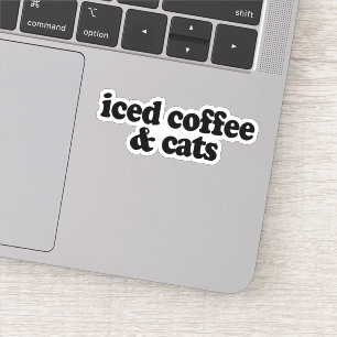 ijskoffie en -katten sticker