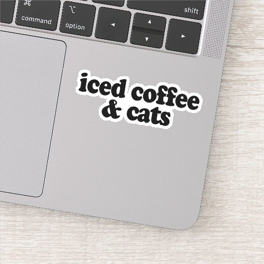 ijskoffie en -katten sticker (Detail)