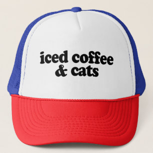 ijskoffie en -katten trucker pet