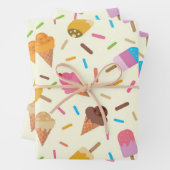 IJskomkegels en popsicles kinder Inpakpapier Vel (In situ)