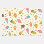 IJskomkegels en popsicles kinder Inpakpapier Vel (Voorkant)