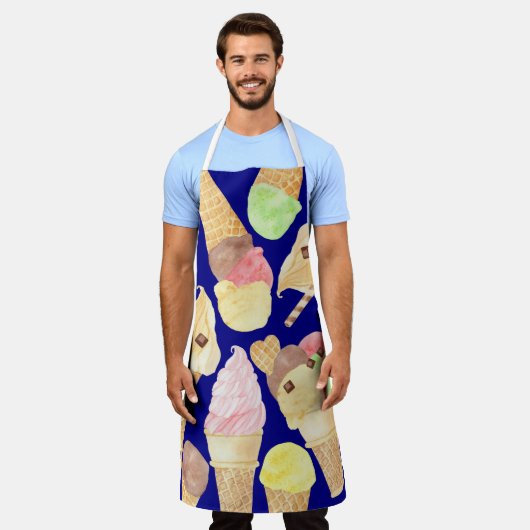 IJskompen snoep toppings wafeltje Schort (Gedragen)