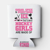 ijskoorts en alle ijshockey meisjes blikjeskoeler (Achterkant)