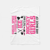 ijskoorts en alle ijshockey meisjes fleece deken (Voorkant)