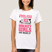 ijskoorts en alle ijshockey meisjes t-shirt (Voorkant)
