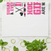 ijskoorts en alle ijshockey meisjes theedoek (Gevouwen)