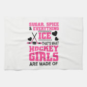 ijskoorts en alle ijshockey meisjes theedoek (Horizontaal)