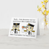 IJskoud bier Piloot Vaders Day Card Kaart (Gele Bloem)