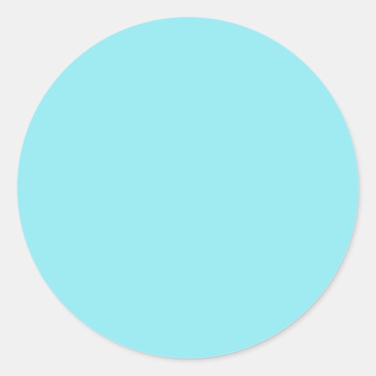 IJskoud Blauw Ronde Sticker (Voorkant)