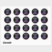 IJSkoud genieten Ronde Sticker (Vel)
