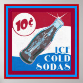 IJskoud Sodas Vintage en Poster (Voorkant)