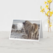 Ijskoud wenskaart Leonberger Kaart (Gele Bloem)