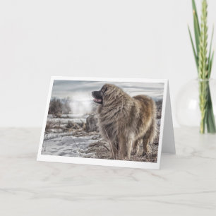 Ijskoud wenskaart Leonberger Kaart