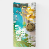 IJskoude Bier Gemakswinkel Benzinepomp Spandoek (Verticaal)