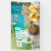 IJskoude Bier Gemakswinkel Benzinepomp Spandoek (Verticaal)