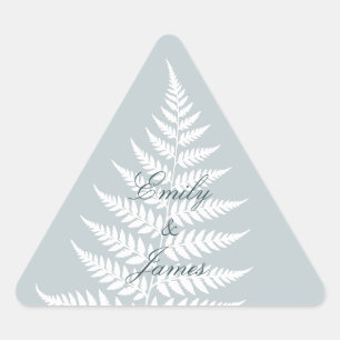IJskoude Blauwe Witte Varens Delicate Botanische V Sticker