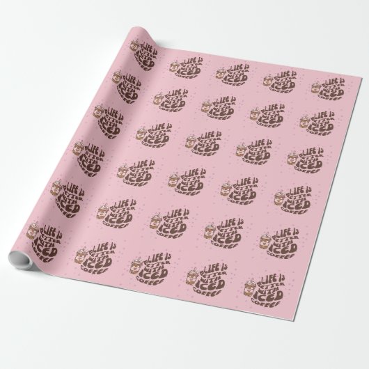 IJskoude Koffie Cadeaupapier (Uitgerold)