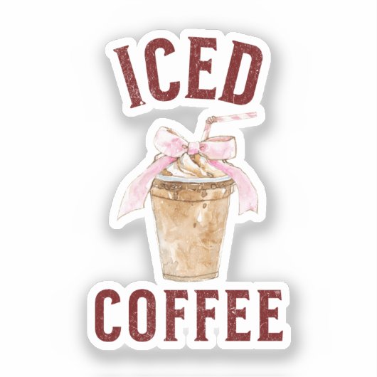 IJskoude koffie Sticker (Voorkant)