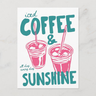 IJskoude Koffie & Zonneschijn Briefkaart