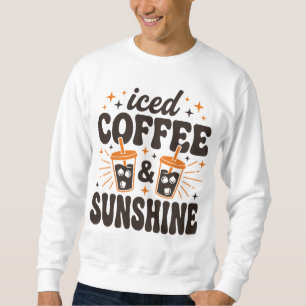 ijskoude koffie zonneschijn zomer vibes trui