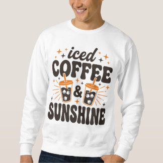 ijskoude koffie zonneschijn zomer vibes trui