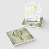 ijskoude symbolen stenen onderzetter (Zijkant)