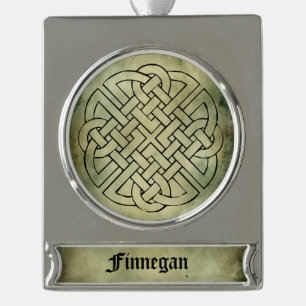 ijskoude symbolen verzilverd banner ornament