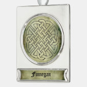 ijskoude symbolen verzilverd banner ornament (Links)