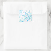 IJskristal sneeuwvlok stickers, bevroren Vierkante Sticker (Tas)