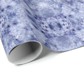 IJskristallen en Sneeuwvlokken in Diepblauw Cadeaupapier (Rol Hoek)