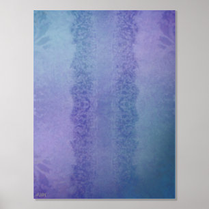 IJskristallen II Zilveren Folie Print