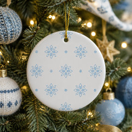IJskristallen in blauw Keramisch Ornament