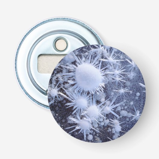 IJskristallen in de Sierra Button Flesopener (Voorkant)