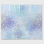 IJskristallen Sneeuwvlokken Kristallen Blauw Paars Cadeaupapier (Vlak)