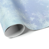 IJskristallen Sneeuwvlokken Kristallen Blauw Paars Cadeaupapier (Rol Hoek)