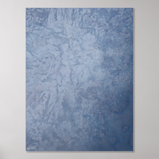 IJskristallen VI Zilveren Folie Print (Voorkant)