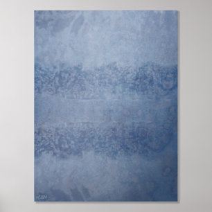 IJskristallen VII Zilveren Folie Print