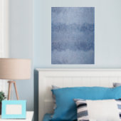 IJskristallen VII Zilveren Folie Print (Insitu (Slaapkamer))