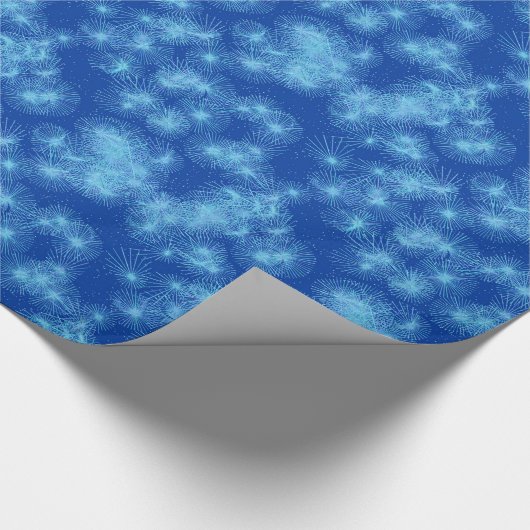 IJskristalstarbursts - kobalblauw Cadeaupapier (Hoek)