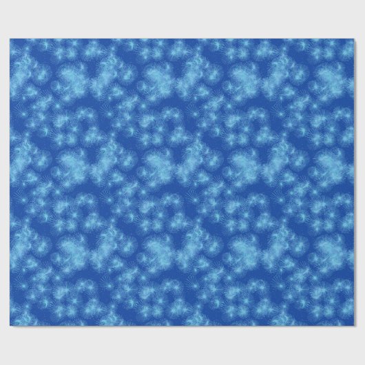 IJskristalstarbursts - kobalblauw Cadeaupapier (Vlak)