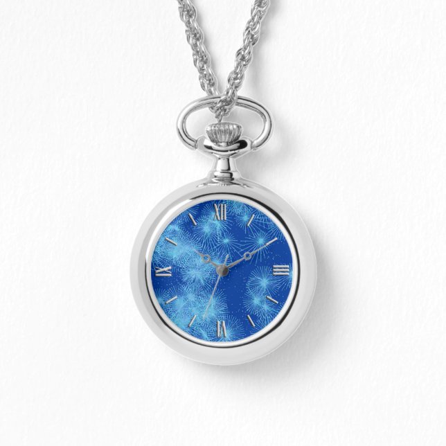 IJskristalstarbursts - kobalblauw Horloge (Voorkant)