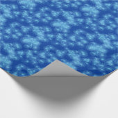 IJskristalvormers, blauwe achtergrond Cadeaupapier (Hoek)