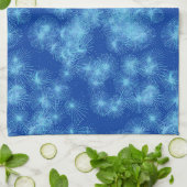 IJskristalvormers, blauwe achtergrond Theedoek (Gevouwen)