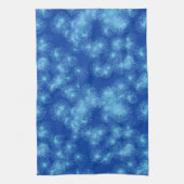 IJskristalvormers, blauwe achtergrond Theedoek (Verticaal)