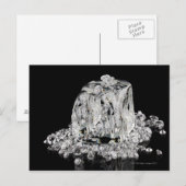 IJskubben die in diamanten smelten Briefkaart (Voorkant / Achterkant)