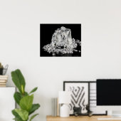 IJskubben die in diamanten smelten Poster (Thuiskantoor)